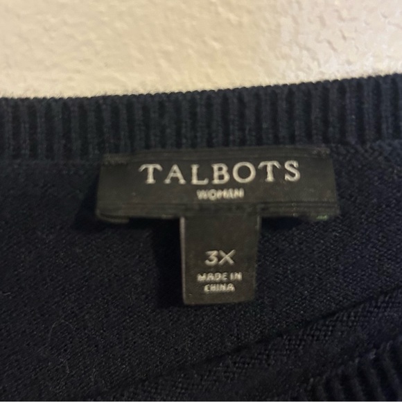 Talbots Women’s 3/4 Sleeve Blue Sweater with Ducks Size 3X - Picture 4 of 5